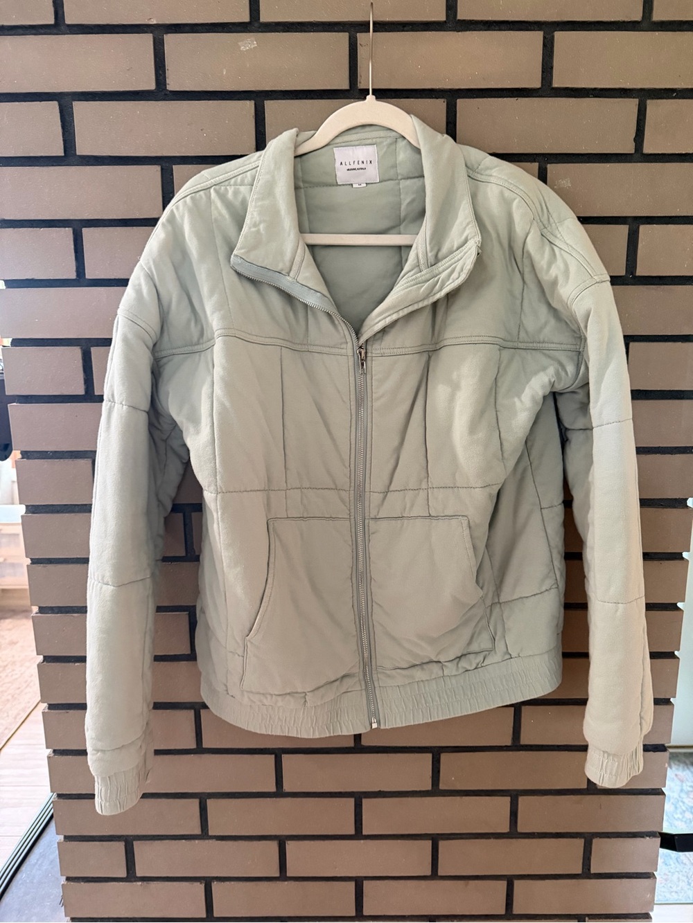 Anthropologie Saige Cotton Quilted Zip-Front Puffer Jacket
